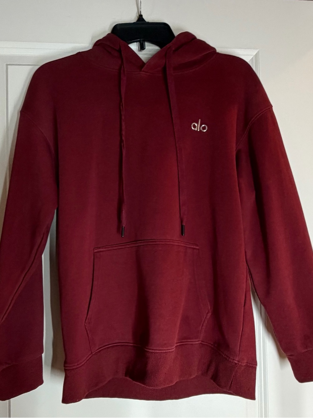 ALO Yoga Men's Maroon Pullover Hoodie
